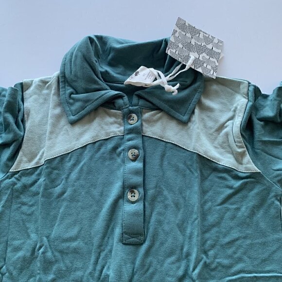 Kate Quinn Organics Boy Long Sleeve Two Tone Polo Shirt 6 Years - Picture 5 of 7